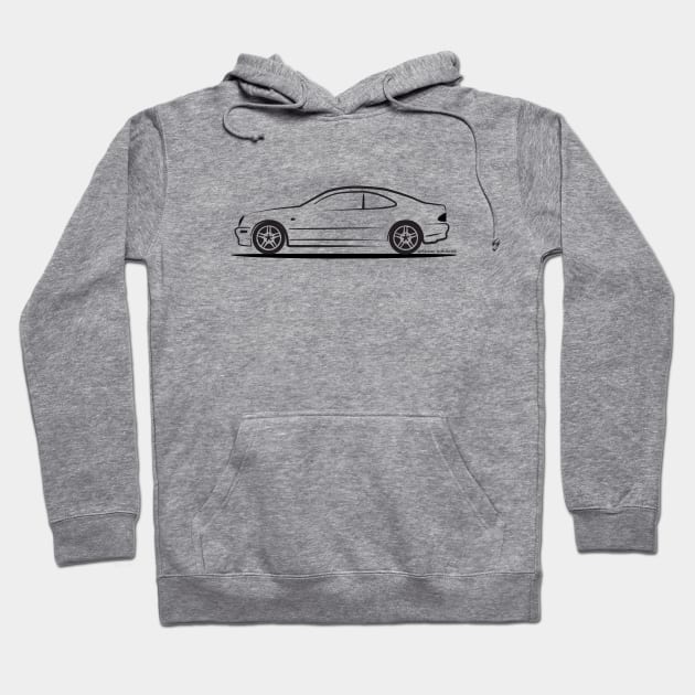 Mercedes Benz CLK C208 Wht Hoodie by PauHanaDesign